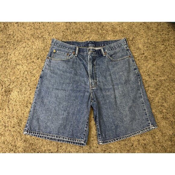Levis 550 Mens Jean Shorts Size 36 Relaxed Fit (36" x 8") 100% Cotton Jort - Picture 1 of 6